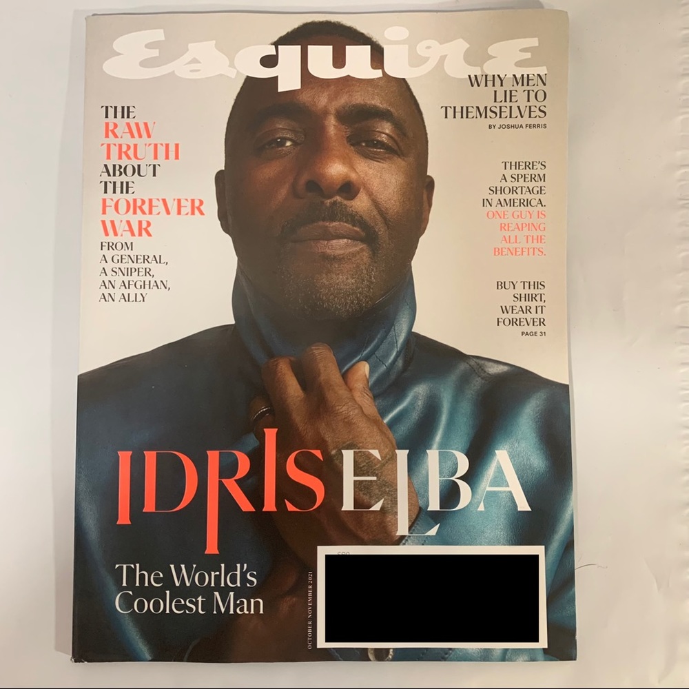 Esquire Magazine October November 2021 Idris Elba Worlds Coolest Man Why Men Lie